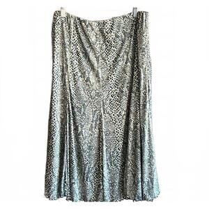 Requirements Vintage Skirt Medium Snakeskin Elastic Lined Midi